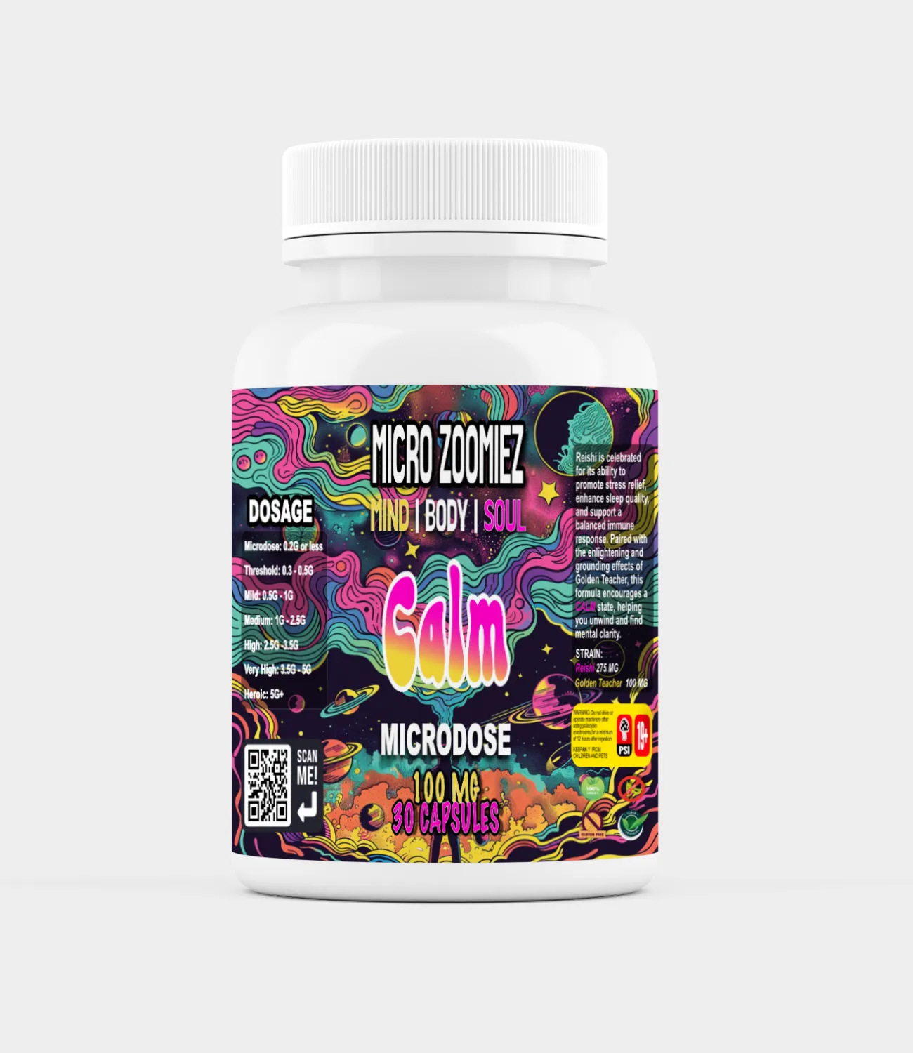 Calm Capsules (Golden Teacher / Reishi)